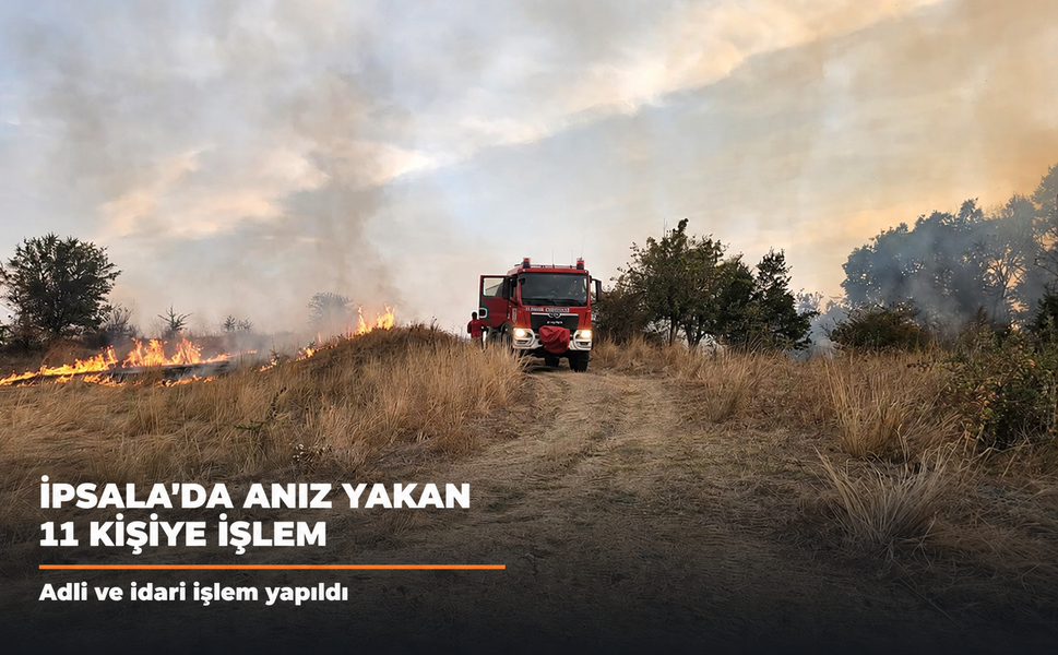 Edirne’de anız yakan 11 kişiye işlem yapıldı