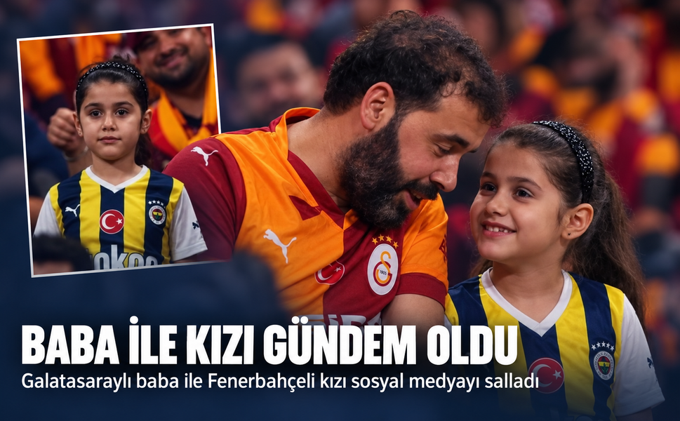 Galatasaraylı baba ile Fenerbahçeli kızı gündem oldu! Sosyal medyayı salladı