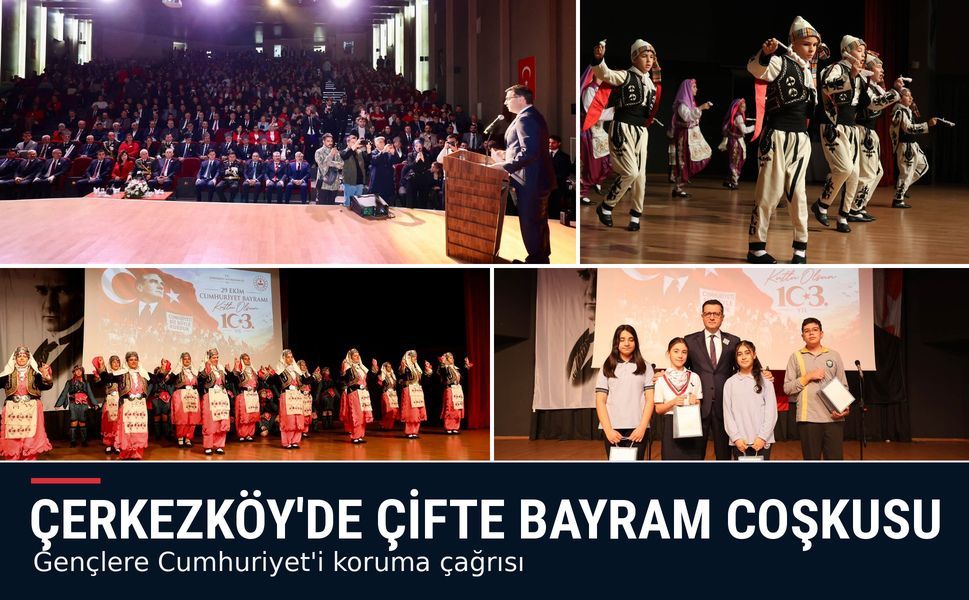 Çerkezköy'de çifte bayram coşkusu! Gençlere Cumhuriyet'i koruma çağrısı