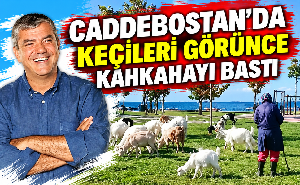 Caddebostan'da keçileri görünce kahkahayı bastı