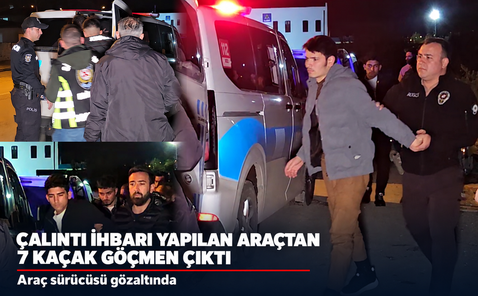 Edirne'de çalıntı ihbarı yapılan araçtan 7 kaçak göçmen çıktı