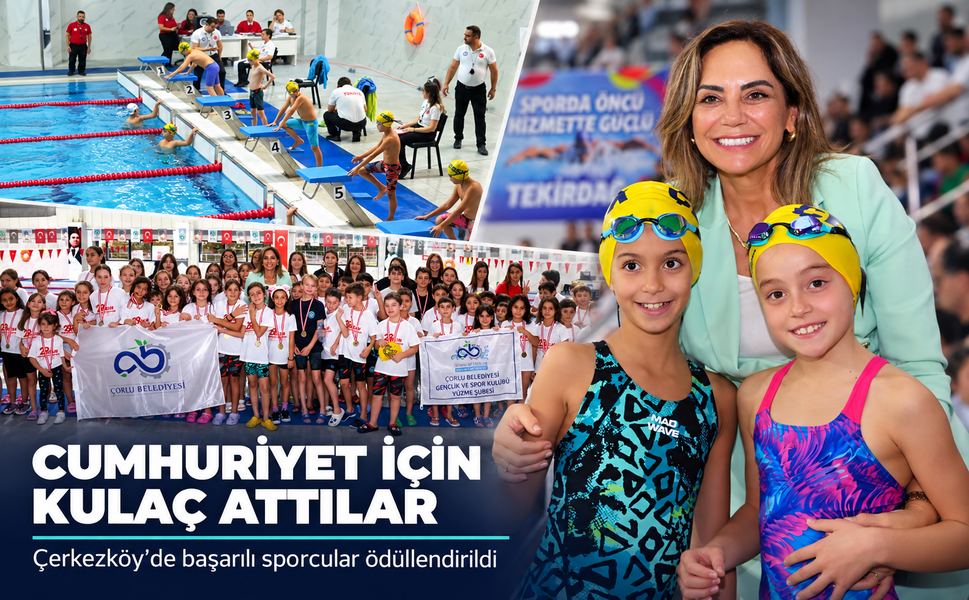 29 Ekim Cumhuriyet Kupası Yüzme Yarışları'nda derece alanlar ödüllendirildi