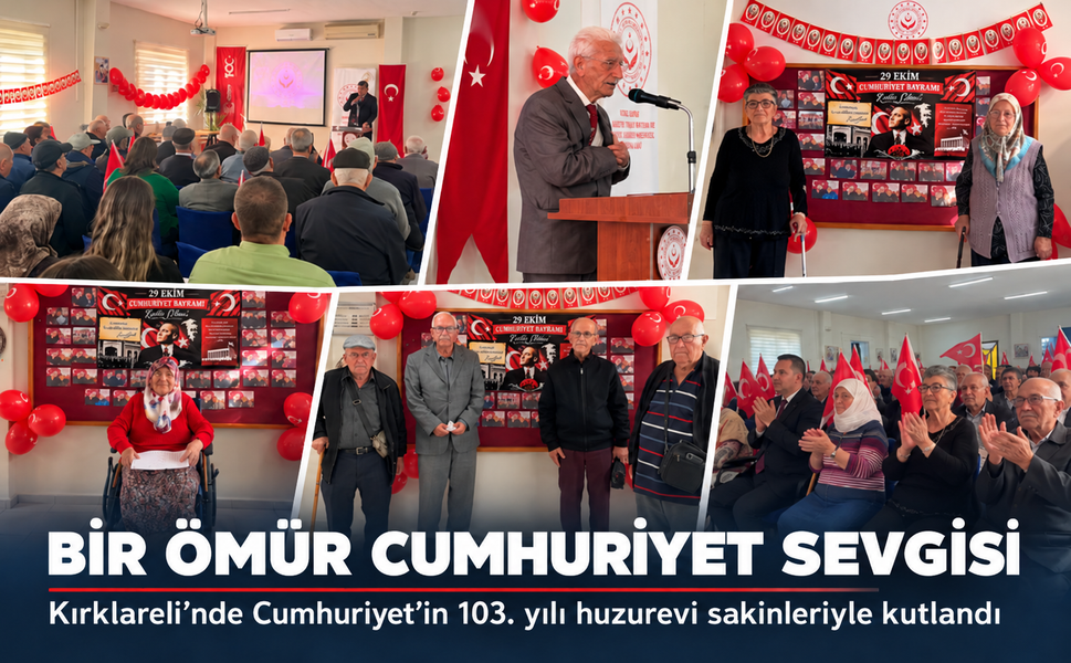 Kırklareli’nde Cumhuriyet’in 103. yılı huzurevi sakinleriyle kutlandı