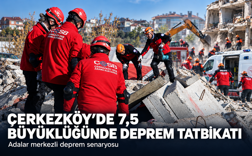 Çerkezköy'de 7,5 büyüklüğünde deprem tatbikatı! Adalar merkezli deprem senaryosu