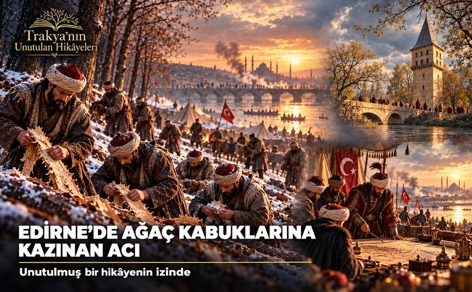 Edirne'de ağaç kabuklarına kazınan acı!