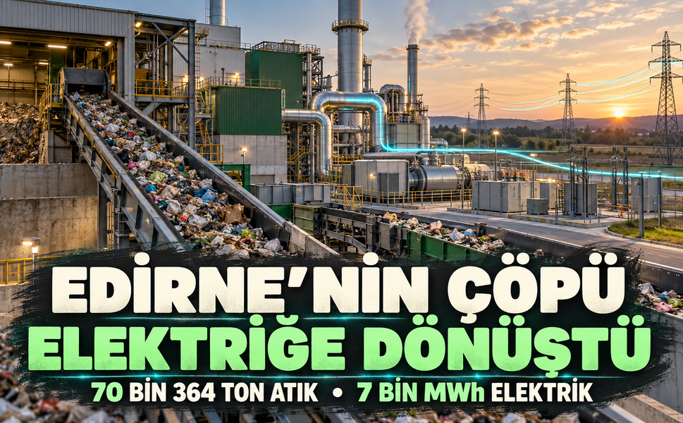Edirne'nin çöpü elektriğe dönüştü