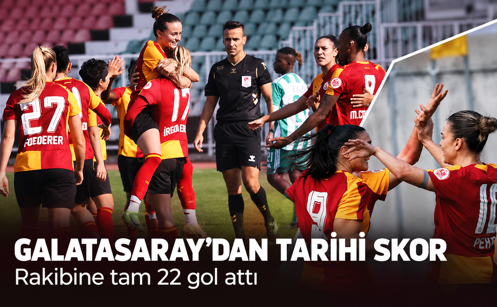 Galatasaray'dan tarihi skor! Rakibine tam 22 gol attı