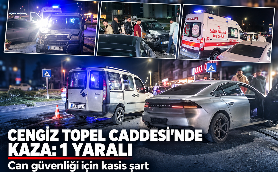 Cengiz Topel Caddesi’nde kaza: 1 yaralı