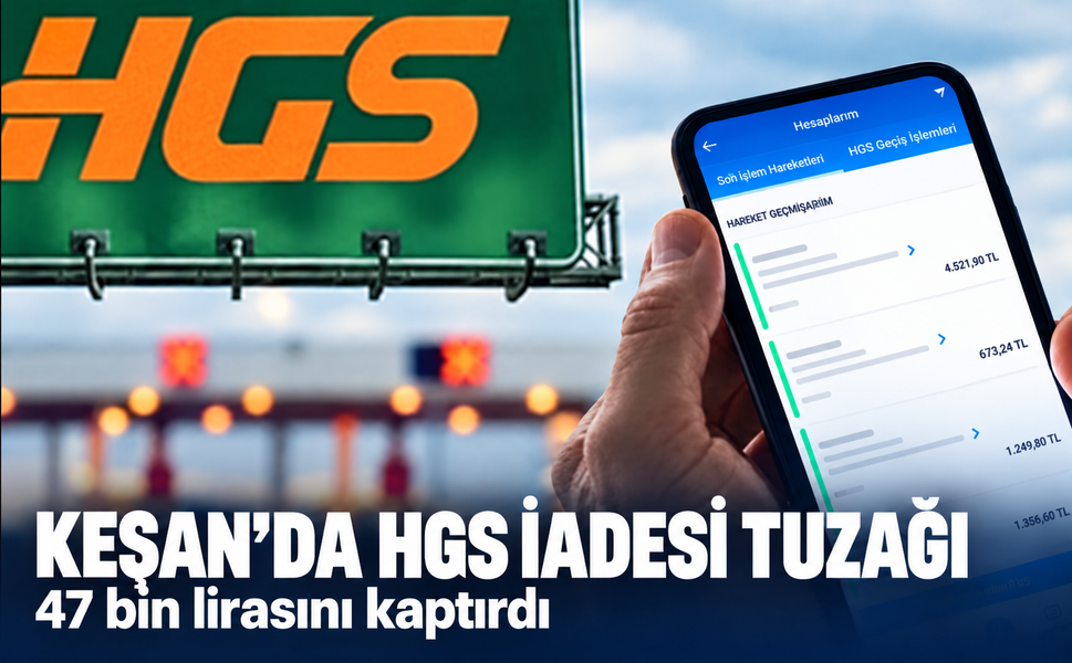 Keşan'da HGS iadesi tuzağı! 47 bin lirasını kaptırdı
