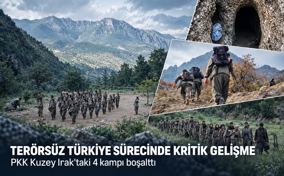 Terörsüz Türkiye sürecinde kritik gelişme! PKK Kuzey Irak'taki 4 kampı boşalttı