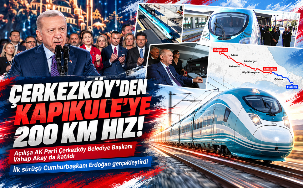 Çerkezköy'den Kapıkule'ye 200 kilometre hız! İlk sürüşü Cumhurbaşkanı Erdoğan gerçekleştirdi