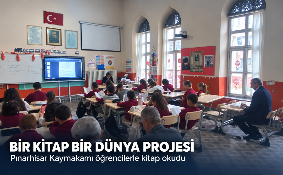 Pınarhisar Kaymakamı öğrencilerle kitap okudu