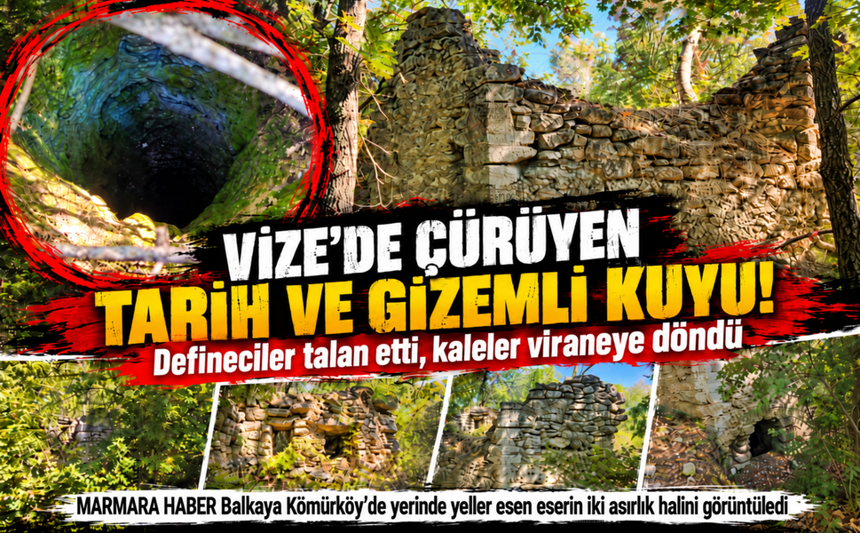 Balkaya Kömürköy'de buram buram tarih! Defineciler talan etti çürüyen kaleler viraneye döndü