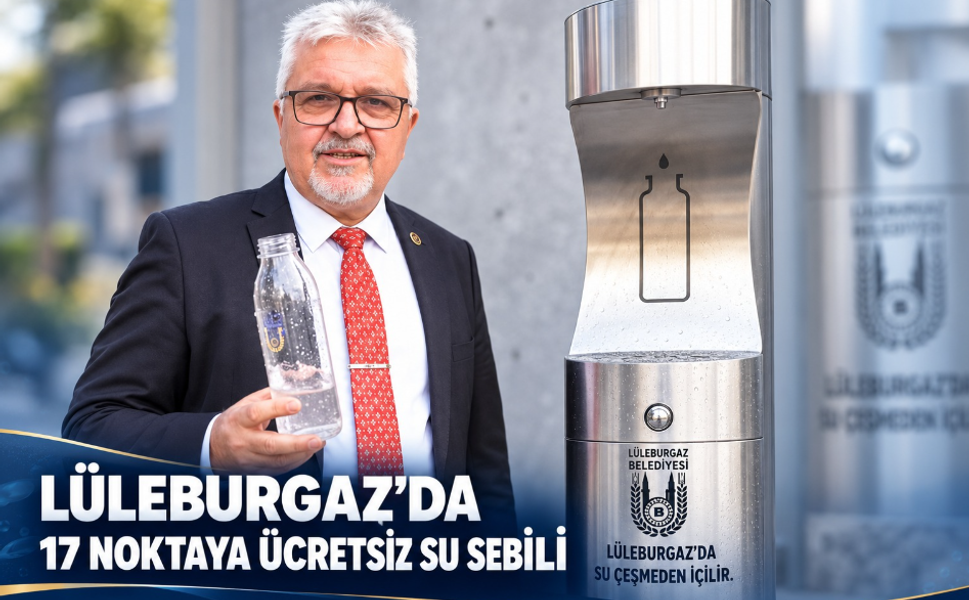 Lüleburgaz’da 17 noktaya ücretsiz su sebili
