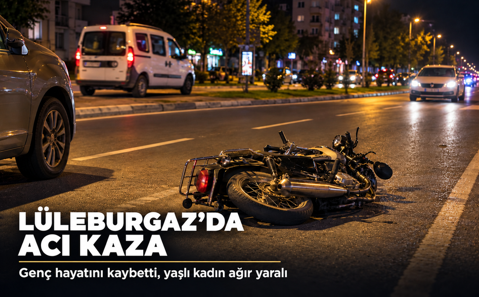 Yaya Geçidinde Yaşlı Kadına Çarpan Genç Motosikletli Hayatını Kaybetti