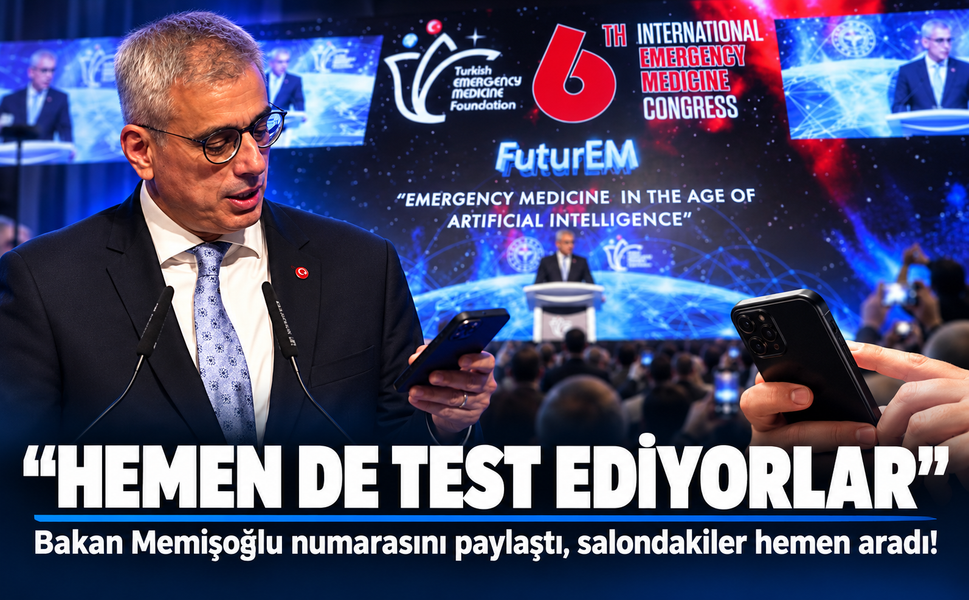 Bakan Memişoğlu numarasını paylaştı, salondakiler hemen aradı!  Hemen de test ediyorlar