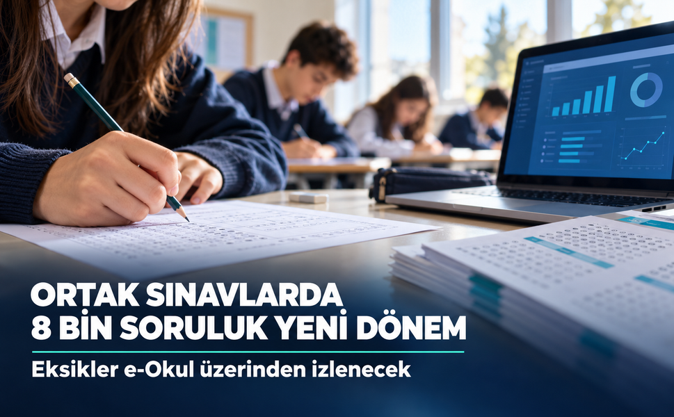 Ortak sınavlarda 8 bin soruluk yeni dönem