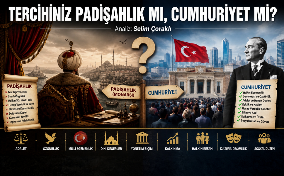 TERCİHİNİZ PADİŞAHLIK MI, CUMHURİYET Mİ?