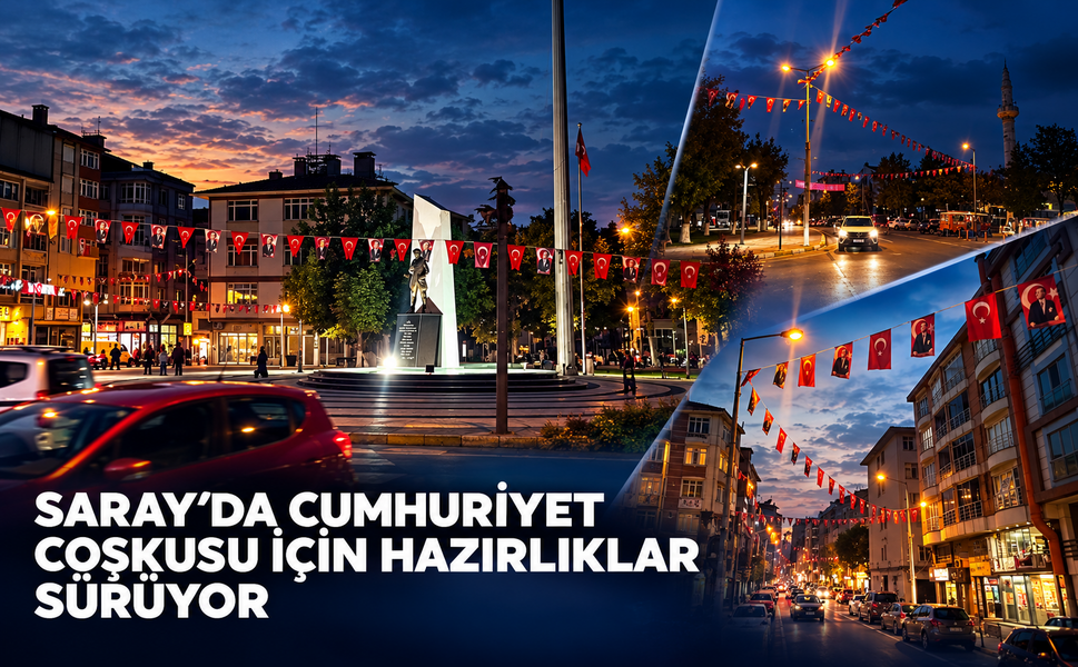 Saray’da Cumhuriyet coşkusu için hazırlıklar sürüyor