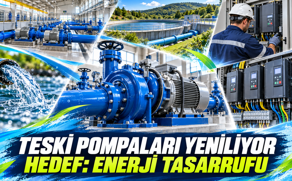 TESKİ elektrik faturasını düşürmek için pompaları yeniliyor