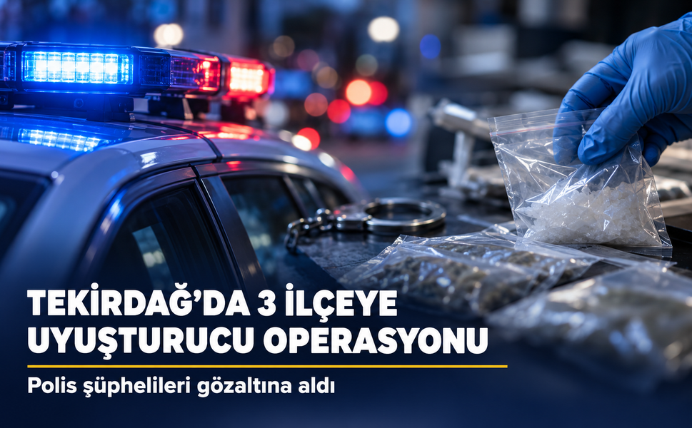 Tekirdağ üç ilçeye uyuşturucu operasyon