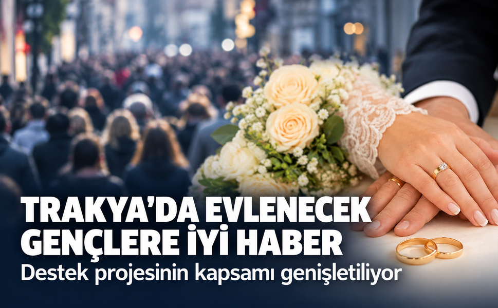 Trakya'da evlenecek gençlere iyi haber! Destek projesinin kapsamı genişletiliyor