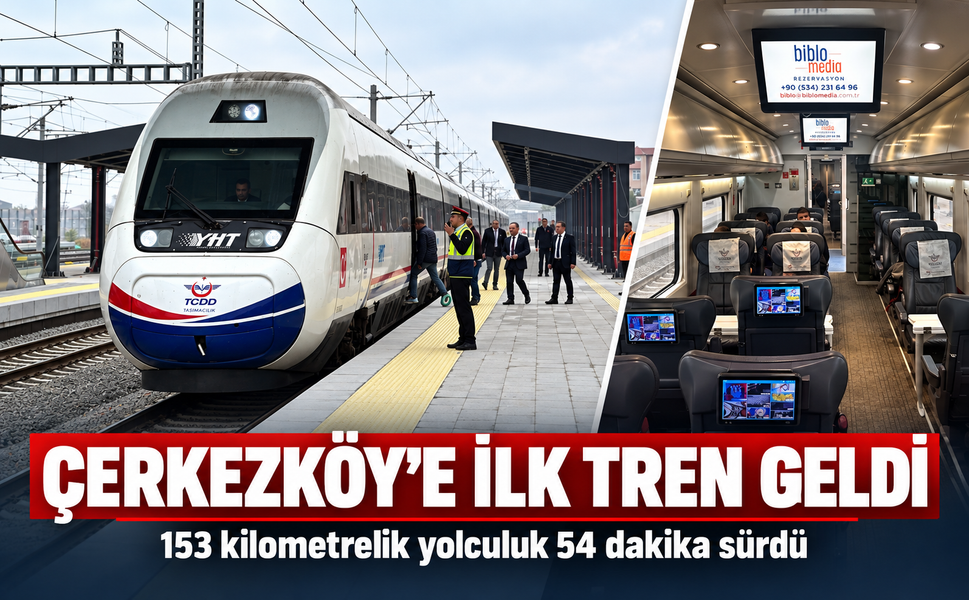 Çerkezköy'e ilk hızlı tren geldi! 153 kilometrelik yolculuk 54 dakika sürdü
