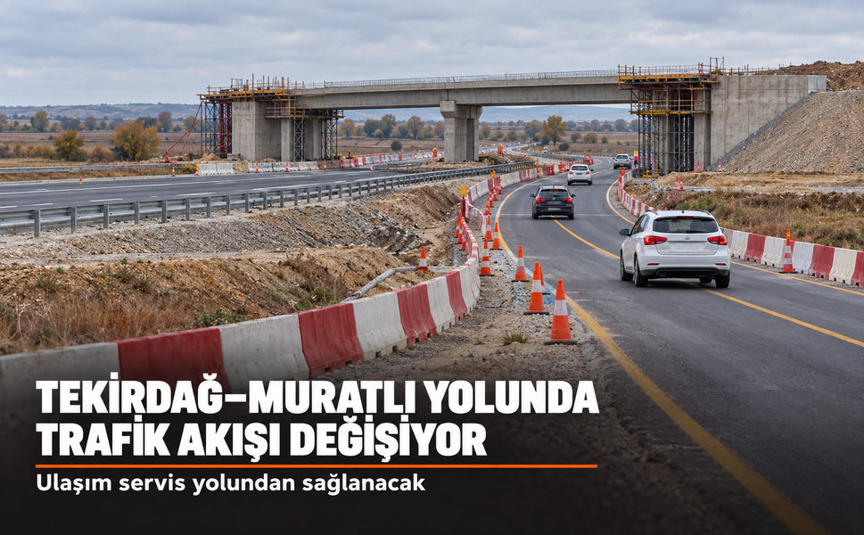 Tekirdağ-Muratlı yolunu kullanacaklar dikkat! Trafik akışı değişiyor